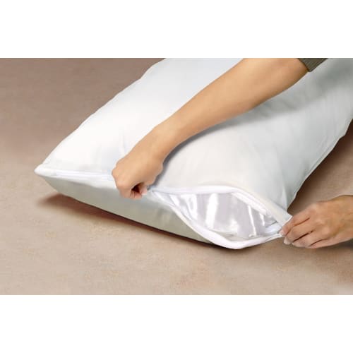 KleenCover® PillowSafe® Zippered Protector, Waterproof/Viral Protection, Queen 21x31, White